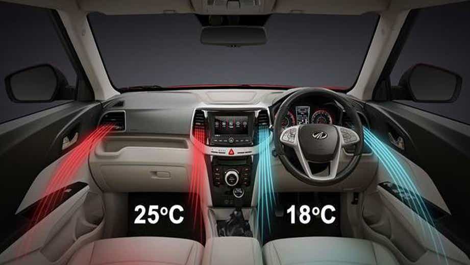 interior dashboard of a Mahindra XUV300