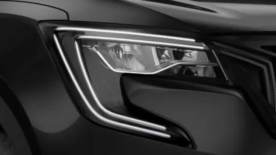 headlight close-up of a Mahindra XUV700