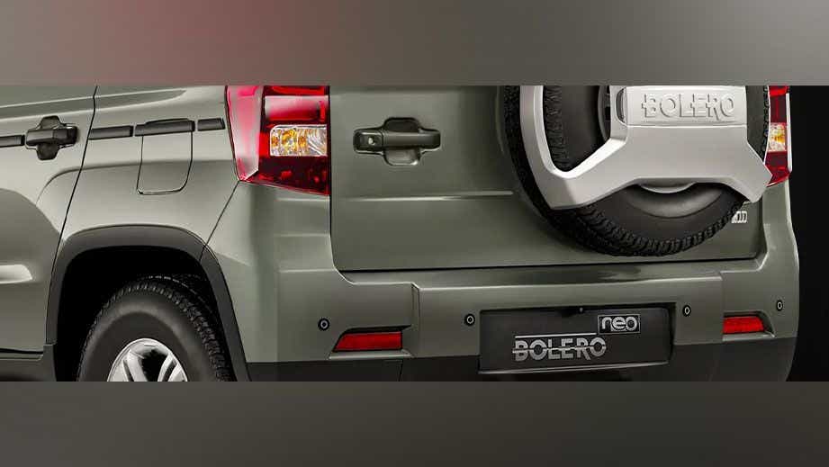 Rear view of a Mahindra Bolero Neo