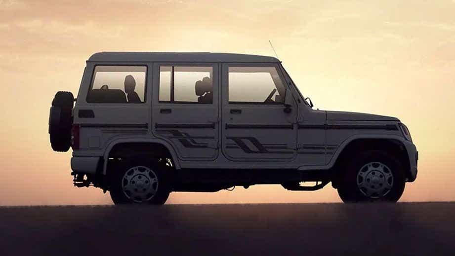 side profile of a Mahindra Bolero