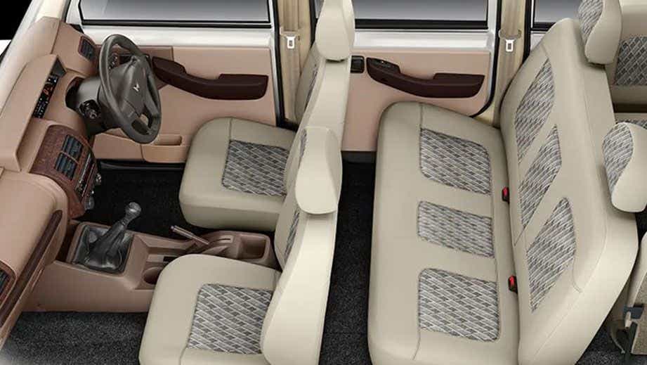 interior view of a Mahindra Bolero