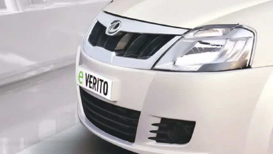 Front view of a Mahindra E Verito