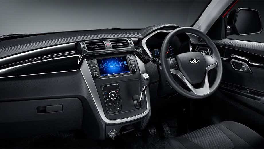 interior dashboard of a Mahindra KUV 100 NXT