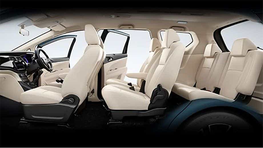interior view of a Mahindra Marazzo