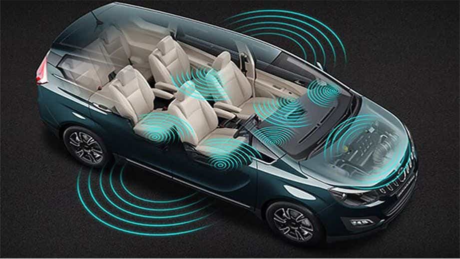 interior and seating view of a Mahindra Marazzo