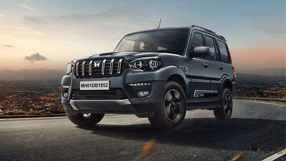 front three-quarter view of a Mahindra Scorpio Classic