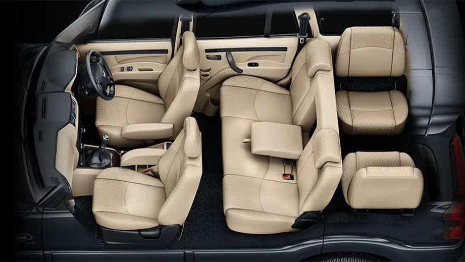 interior seating layout of a Mahindra Scorpio Classic