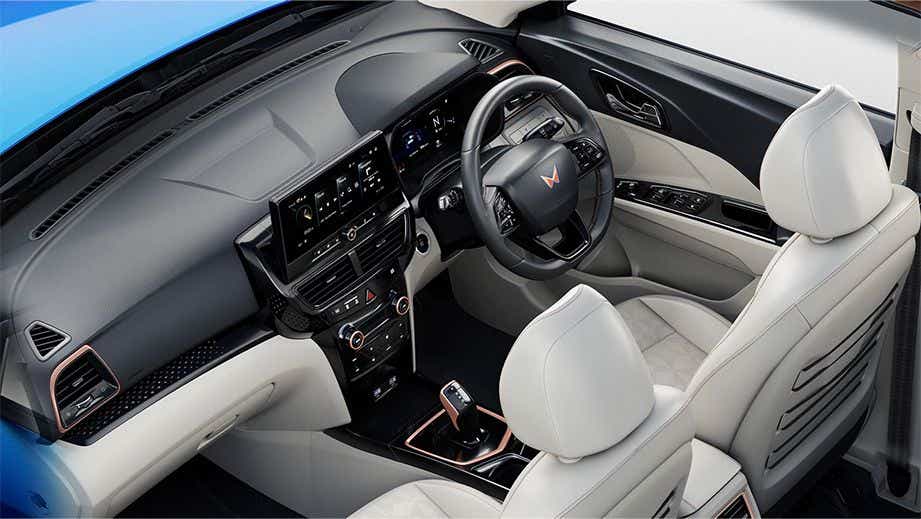 interior dashboard view of a Mahindra XUV400 EV
