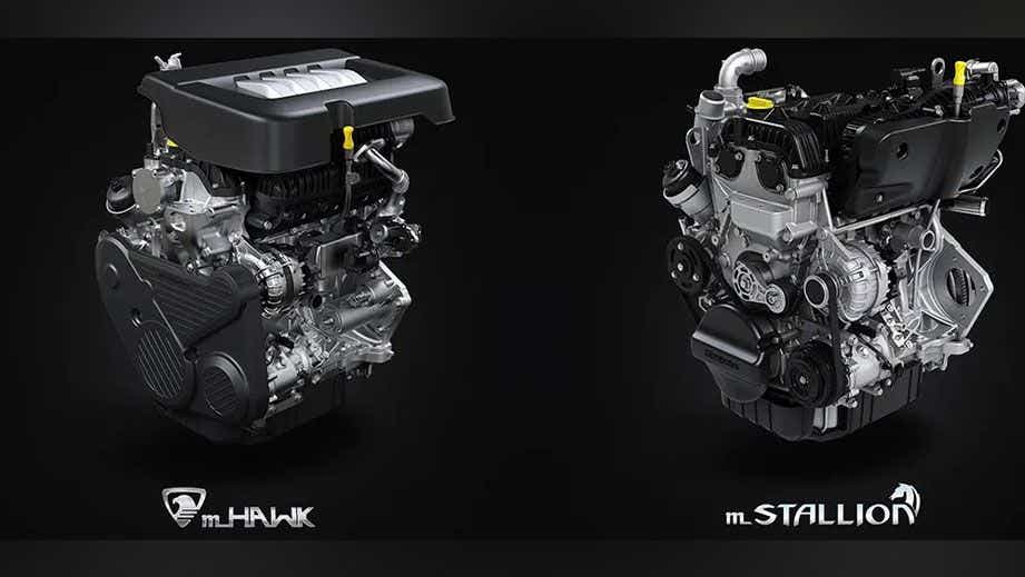 Engine close-up of a Mahindra XUV700