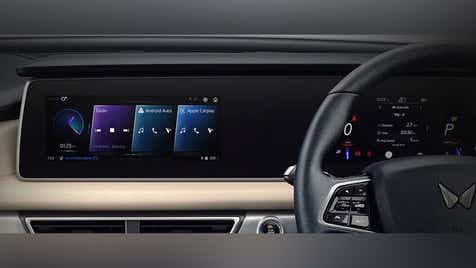 interior dashboard view of a Mahindra XUV700