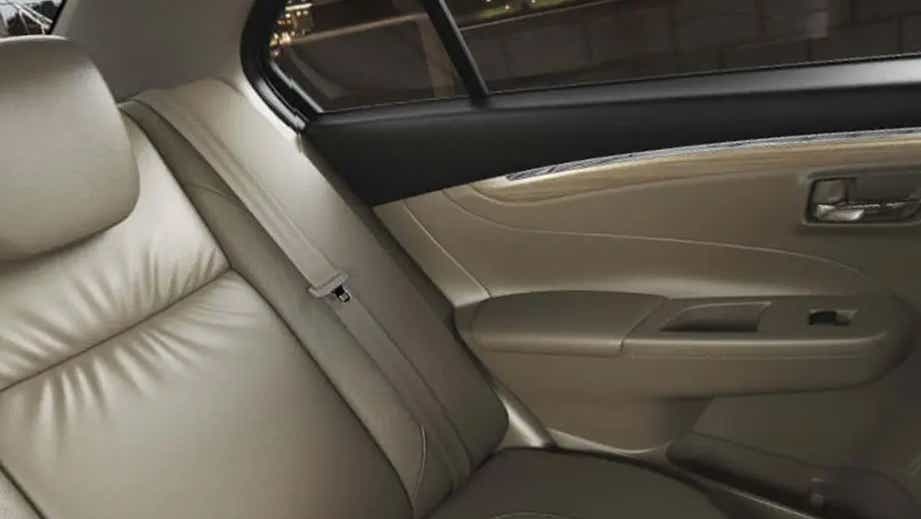 rear seat and door panel of a Maruti Suzuki Ciaz