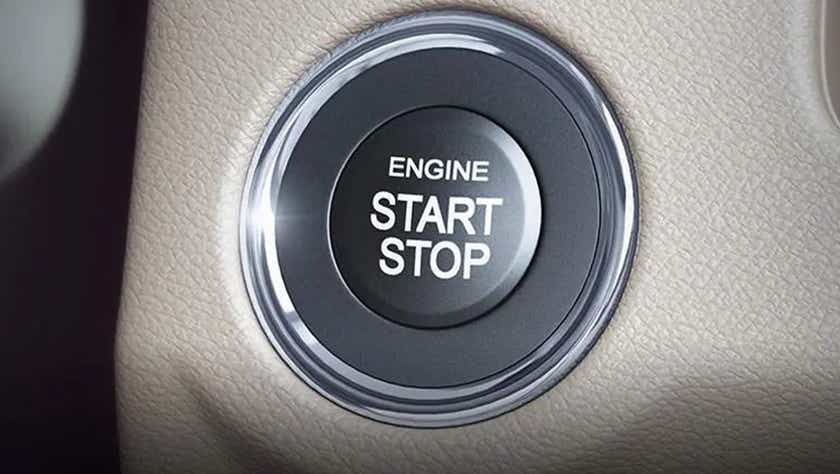 Engine start stop button of a Maruti Suzuki Ciaz