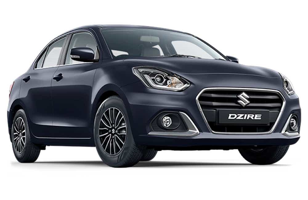 front three-quarter of a Maruti Suzuki Dzire 2018-2023