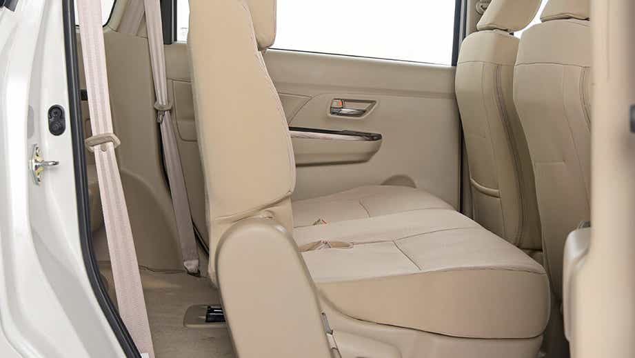 rear seat interior of a Maruti Suzuki Ertiga Tour