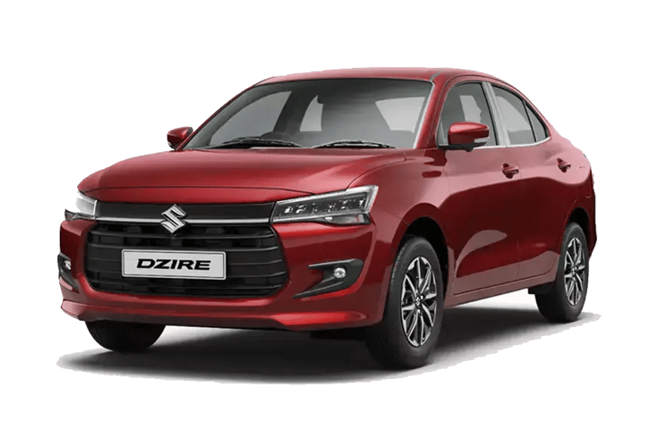 front three-quarter view of a Maruti Suzuki Dzire