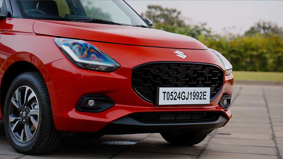front three-quarter view of a Maruti Suzuki Swift