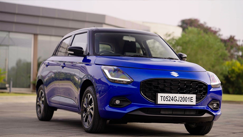 front three-quarter view of a Maruti Suzuki Swift