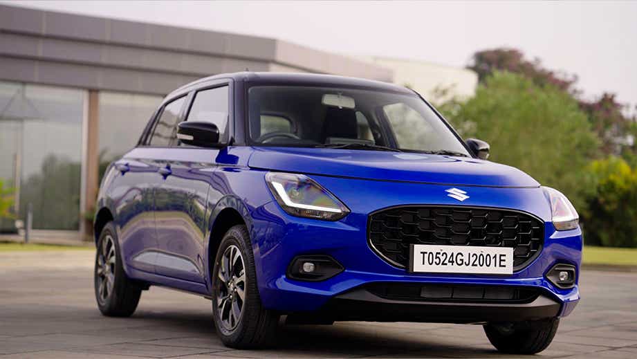 front three-quarter view of a Maruti Suzuki Swift