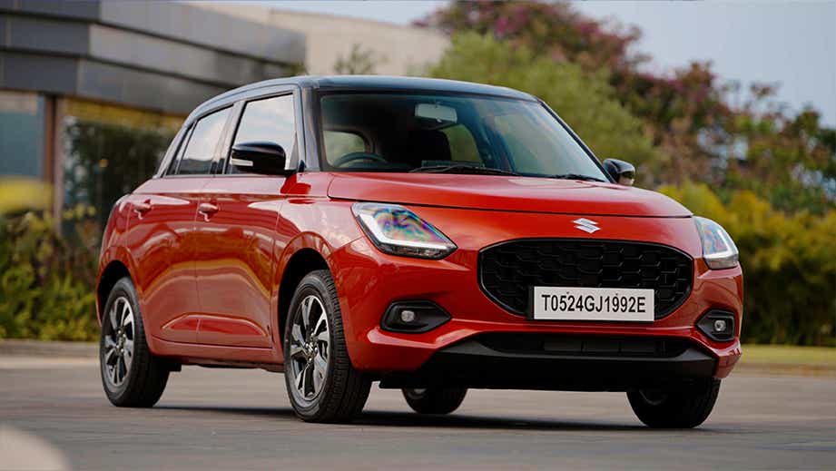 front three-quarter view of a Maruti Suzuki Swift