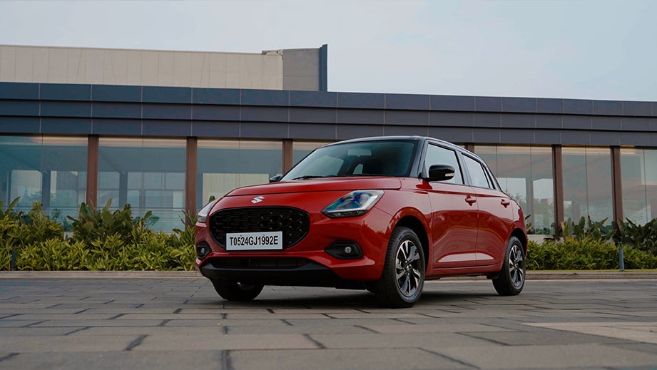 front three-quarter view of a Maruti Suzuki Swift