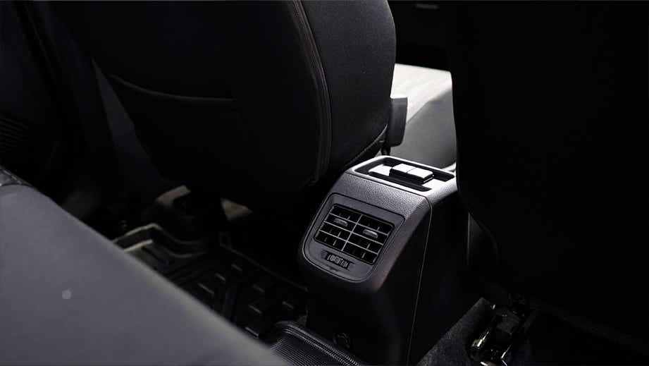 Rear AC vent area of a Maruti Suzuki Swift