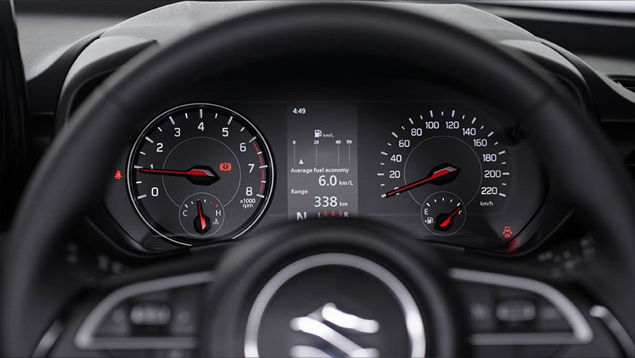 instrument cluster of a Maruti Suzuki Swift