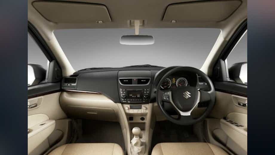 interior dashboard of a Maruti Suzuki Dzire Tour