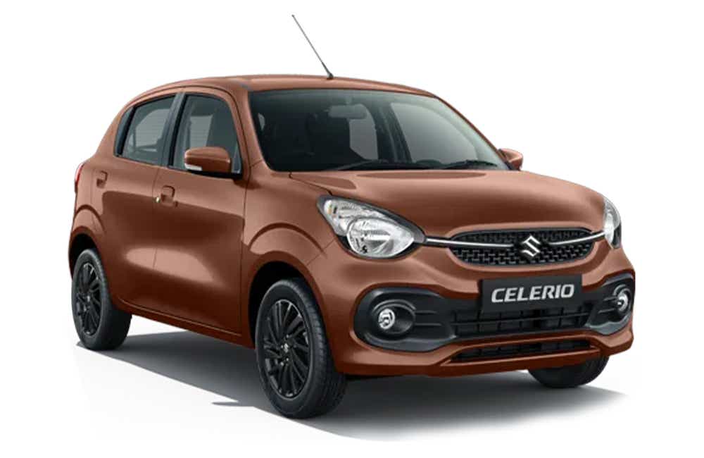 front three-quarter of a Maruti Suzuki Celerio