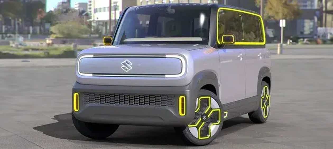 Front three-quarter view of a Maruti Suzuki eWX