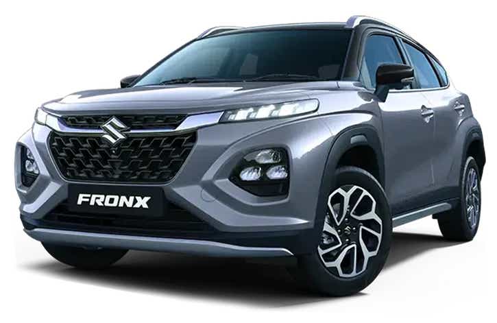 front three-quarter view of a Maruti Suzuki FRONX