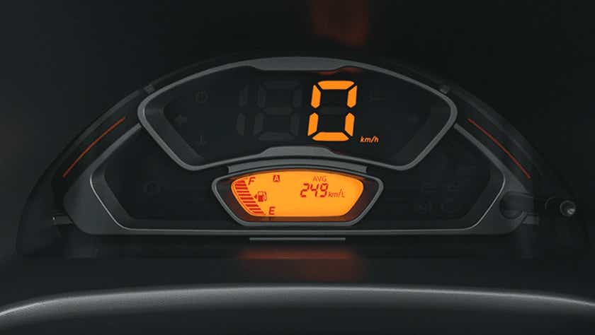 instrument cluster of a Maruti Suzuki Alto K10
