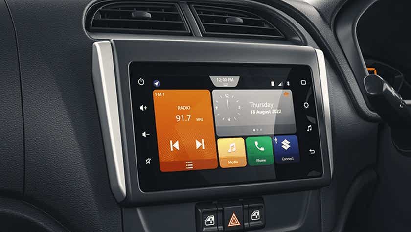 Infotainment system of a Maruti Suzuki Alto K10