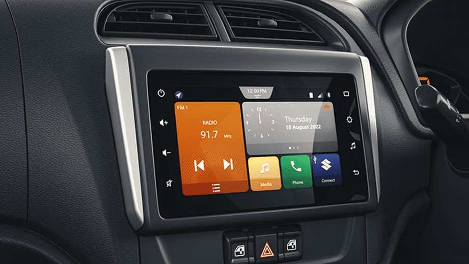 Infotainment system of a Maruti Suzuki Alto K10