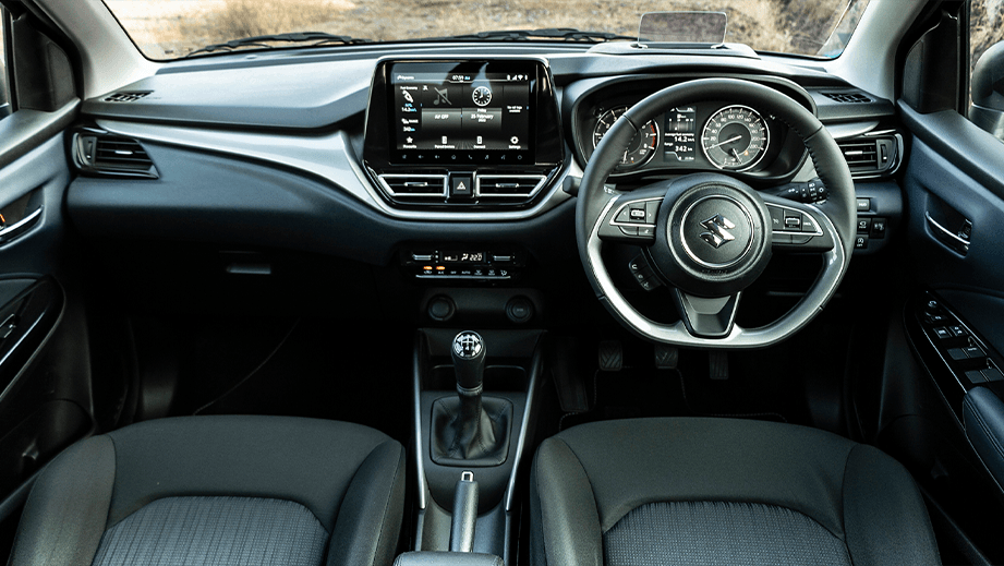 interior dashboard of a Maruti Suzuki Baleno