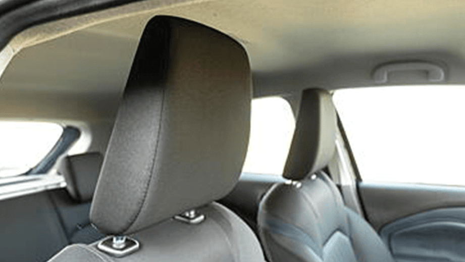 front seat headrests and upper interior of a Maruti Suzuki Baleno