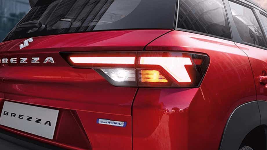 rear view of a Maruti Suzuki Brezza