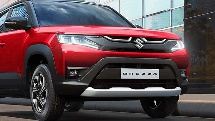 front view of a Maruti Suzuki Brezza