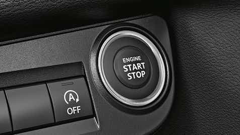 Engine start stop button of a Maruti Suzuki Celerio