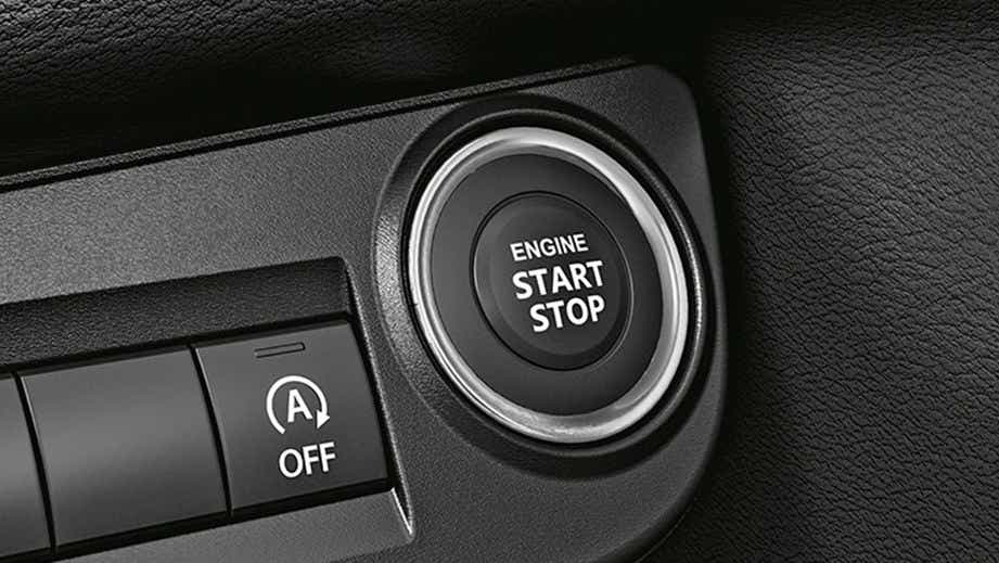 Engine start stop button of a Maruti Suzuki Celerio