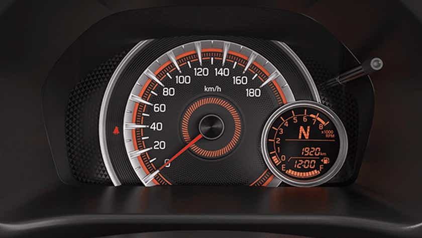 instrument cluster of a Maruti Suzuki Celerio
