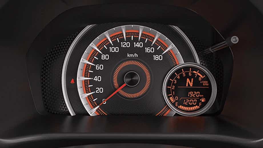 instrument cluster of a Maruti Suzuki Celerio