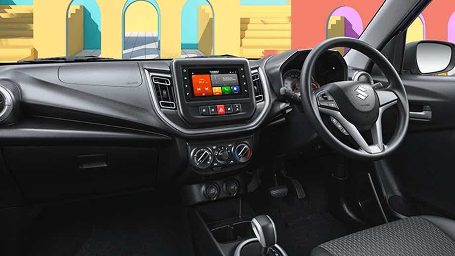 Dashboard interior view of a Maruti Suzuki Celerio