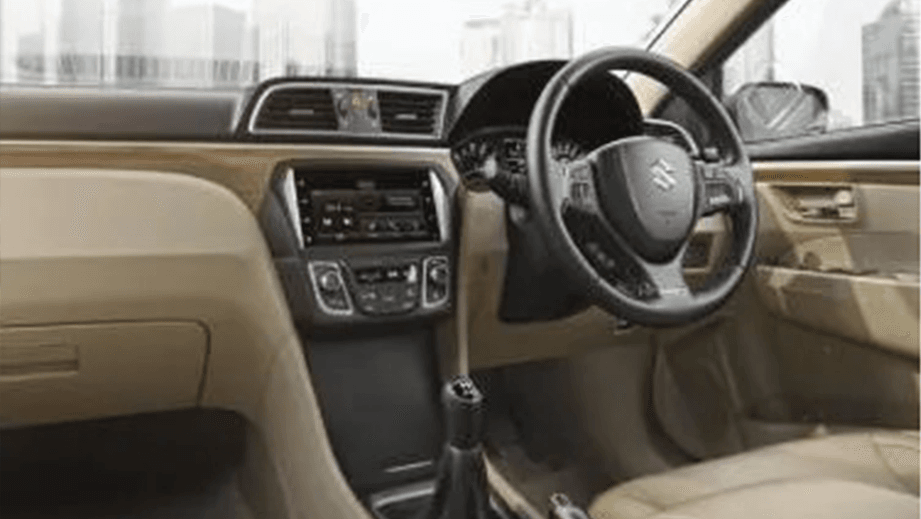 interior dashboard view of a Maruti Suzuki Ciaz