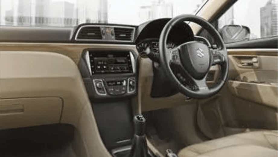 interior dashboard view of a Maruti Suzuki Ciaz