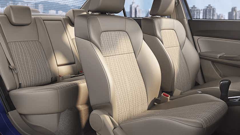 interior seats view of a Maruti Suzuki Dzire 2018-2023