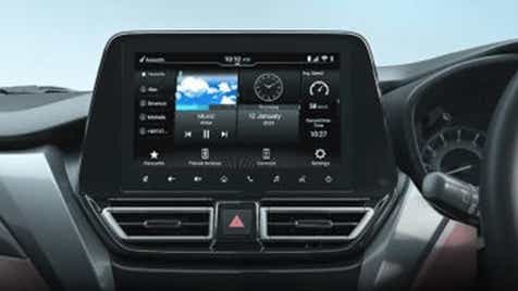 infotainment system of a Maruti Suzuki FRONX