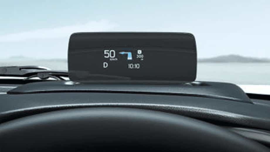 Head-up display view of a Maruti Suzuki FRONX
