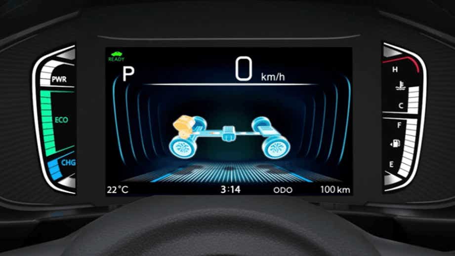 digital instrument cluster of a Maruti Suzuki Grand Vitara