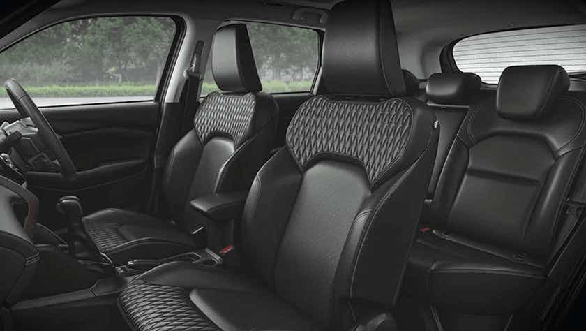interior front and rear seats of a Maruti Suzuki Grand Vitara