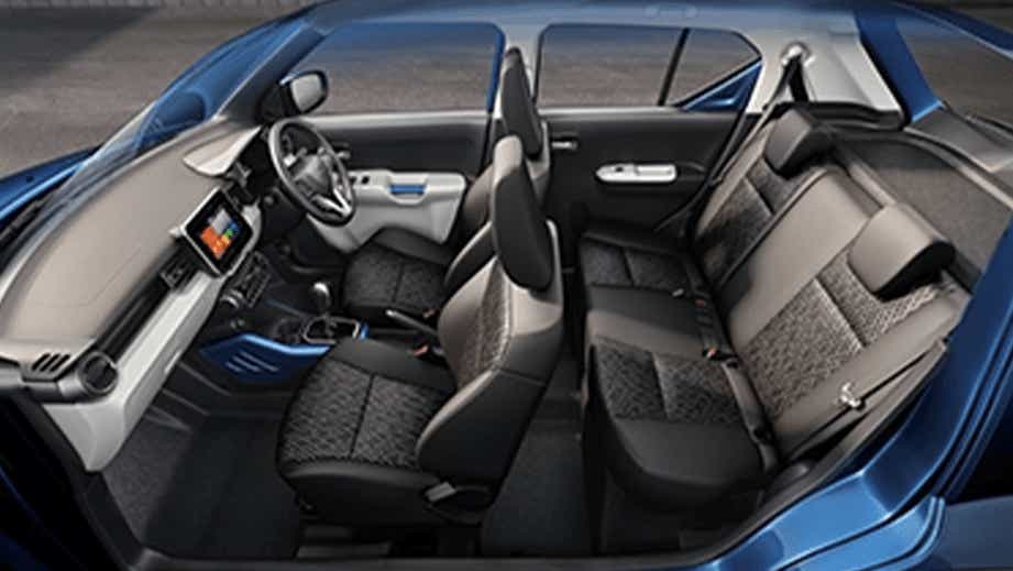 interior view of a Maruti Suzuki Ignis
